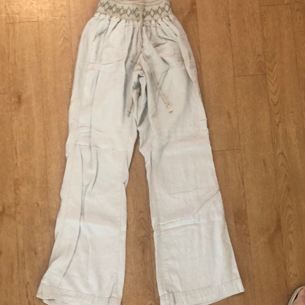 Rewash Linen Wide Leg Pants